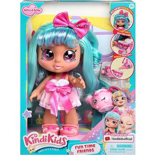 Kindi Kids Fun Time Friends - Pre -school Play Doll Bella Bow - I aldre 3+ | Skiftbart t?j og aftagelige sko