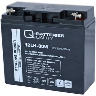 Q-Batteries 12LH-80W 12V 20Ah high current AGM UPS batteri