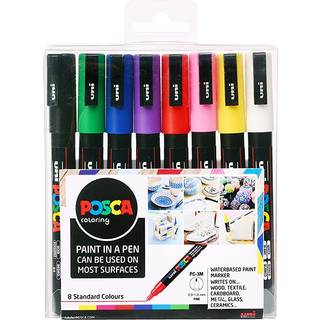 Posca Uni Marker Standard - 8 vandbaserede tuscher til alle overflader
