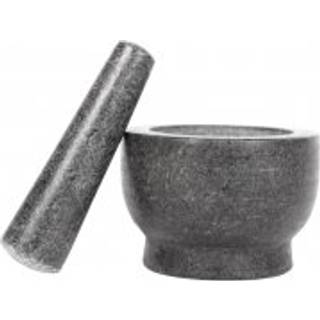HOME Mortel HOME Ø13 x h9 cm Svart Granit sten ST