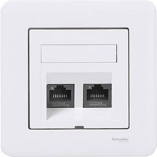 Schneider Electric Exxact Indbygnings UTP-netværksstik Cat.6 2-port