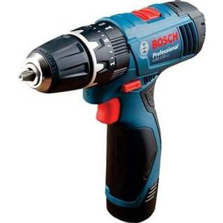 BOSCH GSB 120-LI Bore-/skruemaskine, 30Nm + Kuffert +2x batterier, 12V, 2Ah + oplader