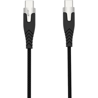 Gear Laddkabel PRO USB-C till USB-C 2.0 1.5m Svart Kevlarkabel med Metallkopplingar