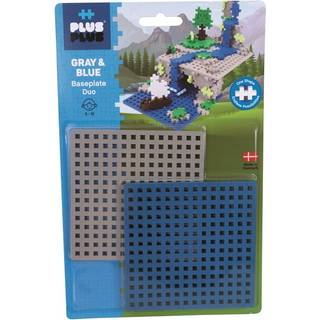 Plus-Plus Baseplate / 2 pcs Blue/Grey