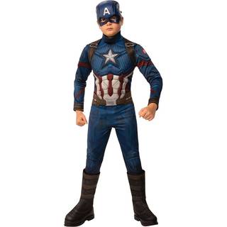 Avengers ENDGAME Captain America Deluxe Kostume (3-10 år)(Str. 128/L)