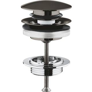 Grohe Pop up bundventil i børstet sort krom med tryk-åben 1.1/4"