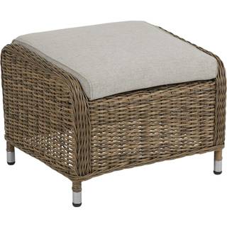 Brafab Vallmo fodskammel Rustik med beige hynde 55 x 56 cm