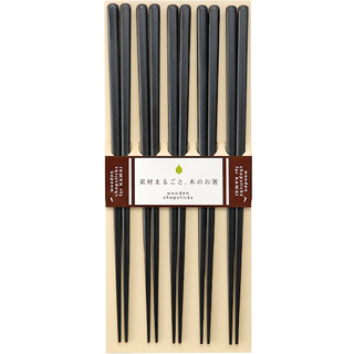 Kawai - Kawai Plain Wood Chopsticks Black - Set of 5 - Øvrigt bestik