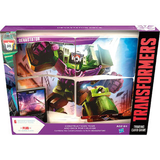 Transformers TCG: Devastator-kortdæk – Klar-til-spil 46-korts sæt med Constructicon-sammenkoblerhold, Enigma, Regler og tællere
