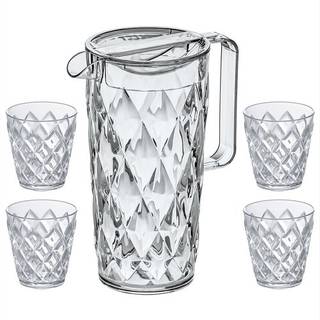 Koziol Crystal karaffel inkl. 4 glas Krystalklar