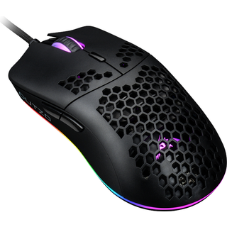 DUTZO Keiry? RGB - Matt Black - Gaming Mus - Optisk - 6 knapper - Sort med RGB lys