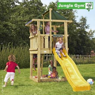 Jungle Gym Hut legetårn, komplet inkl. rutsjebane