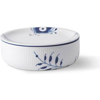 Royal Copenhagen Blå Mega Riflet opbevaringskrukke 1,4 L