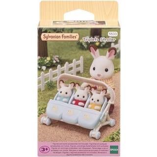 Sylvanian Families trillinge klapvogn