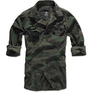 Brandit Slim Fit Vintage Skjorte Woodland