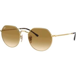 Ray - Ban Unisex RB3565 JACK 001/51 Solbriller Metal Guld Brun Geometrisk Normal Skygge