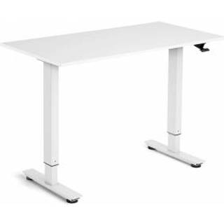 Flexidesk hæve-sænke bord 120x60cm hvid med hvidt stel