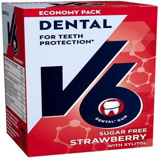 V6 Dental Care Strawberry - 50 stk.
