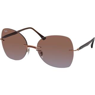 Ray - Ban Kvinde RB8066 155/68 Solbriller Titanium Brun Brun Geometrisk Skygge