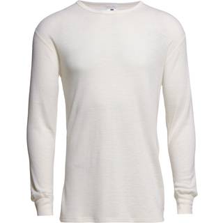 Dovre langærmet T-shirt i hvid med rund hals til herre