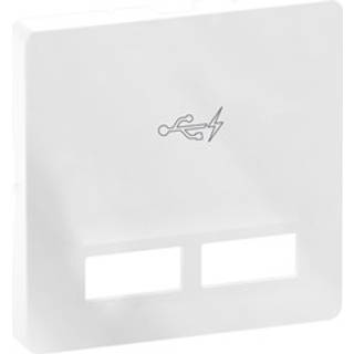 LK Fuga afdæk f 1m 2x usb lader hv