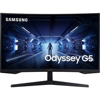 Samsung Odyssey G5 C27G54TQWU 27" 2560 x 1440 HDMI DisplayPort 144Hz curved buet gaming PC skærm