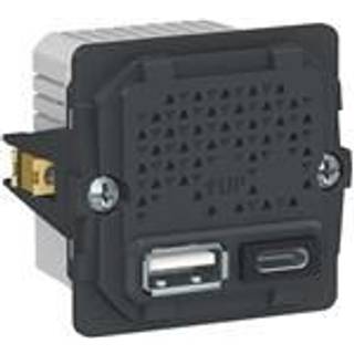 LK FUGA dobbelt 5V USB A+C-lader, 2400 mA, 1 modul, uden afdækning 506D0702