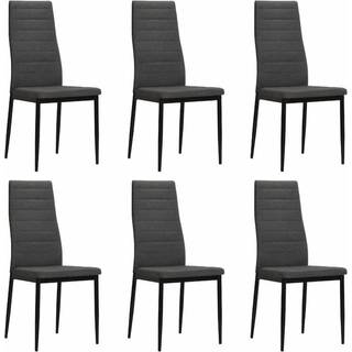 Spisebordsstole Stof - 6 / Mørkegrå