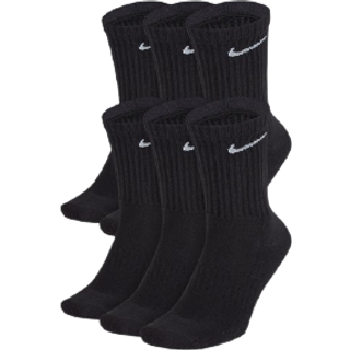 Nike 6-Pakke Everyday Cushioned Training Crew Sokker Herre, Black - 46 - 50