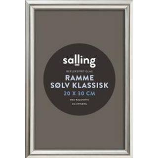 Klassisk sølv ramme m. refleksfrit glas - 20x30 cm
