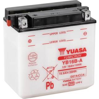 Yuasa YB16B-A (Uden Syre) 12V Batteri til Motorcykel