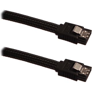 DUTZO Sleeved SATA kabel - Hvid - 0.5 m