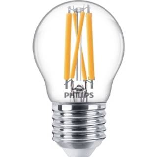 E27 - Philips Warm Glow LED Krone Pære - Klar - 3.4W - 470lm - CRI:90+