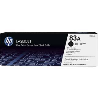 HP 83A Lasertoner sampak 2 stk - Sort 3000 sider - Original CF283AD