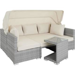 Polyrattan loungesæt San Marino - natur