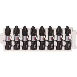 BOSCH Impact Control-sæt med bits, 8 dele, 8 x PZ2 25 mm