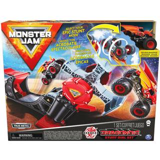 Monster Jam Officiel Bakugan Dragonoid Stunt Dial Legesæt - 1:64 Die-Cast Lastbil, Rampeudløser, Eksklusiv Dragonoid