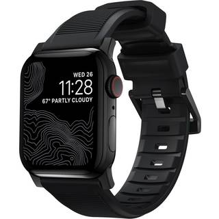 Nomad Apple Watch 45mm Series 8 Rugged Band Black (Black Hardware)