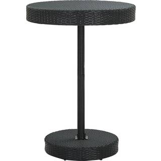 havebord 75,5x106 cm polyrattan sort