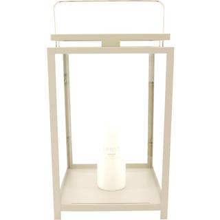 Ernst Lanterne Bloklys 25x25 Cm - Fyrfadsstager Glas Beige - 264426