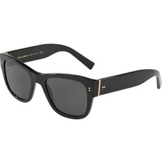 Dolce & Gabbana Mand DG4338 501/87 Solbriller Acetat Sort Grå Firkantet Normal