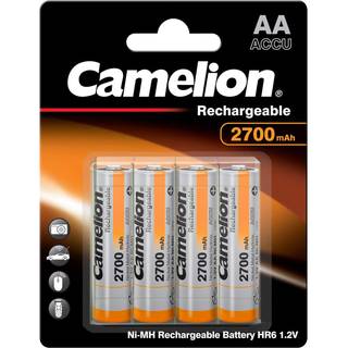 Genopladelige AA-batterier 2700mAh med praktisk opbevaringsboks
