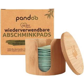 Pandoo Make-up Remover Pads Washable & Reusable vaskbare makeupfjerner-rondeller with storage box 18 stk. - 18 stk.