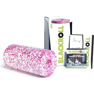 Blackroll Med Foam Roller - Effektiv massage til restitution og velvære, Hvid/Pink, ideel til løbere og fitnessentusiaster.