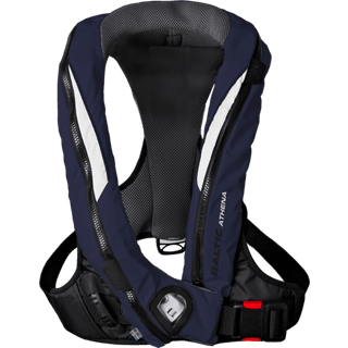 Oppustelig redningsvest Baltic Athena 165N, dame, automatisk, sort/grå + kulsyrepatron 33 gram, 40 - 120 kg
