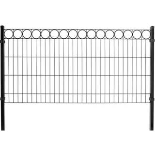 Panelhegn med deko "O", 1000 x 2000 mm, sort