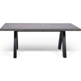 Udtrækkeligt spisebord Apex i betonlook, 200 - 250 x 100 cm