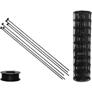 Havehegnspakke 10x10 - 60 cm - 25 meter m/tentorpæle sort - 899-995