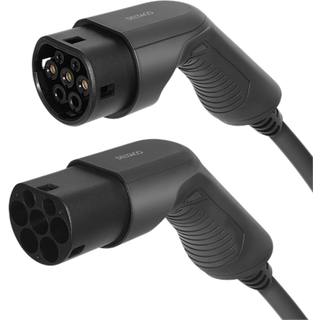 DELTACO e-Charge, Ladekabel - Type 2 til Type 2 - 1 fase - 7.6kW - 32A - 3m