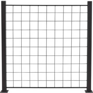 Espalier til alustolpe, sort, 100 x 100 cm